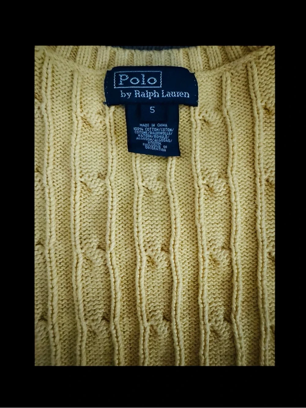 Ralph Lauren sleeveless cable